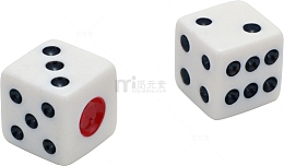 白色骨制色子