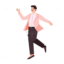 办公男白领插画