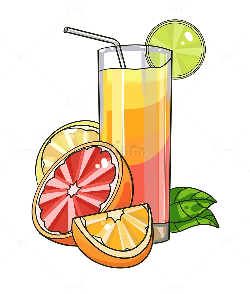 美味的橙子果汁