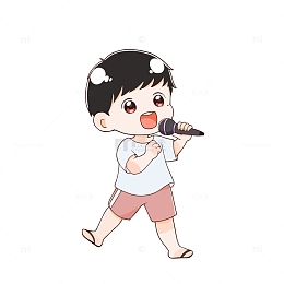 在唱歌的小孩子