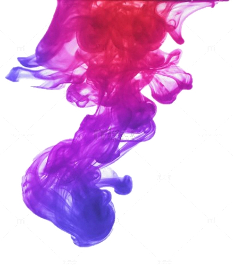 紫红色絮状烟雾