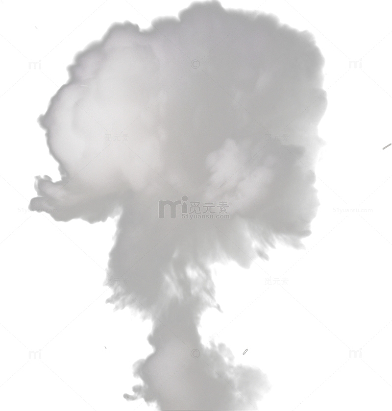 白色烟雾蘑菇云