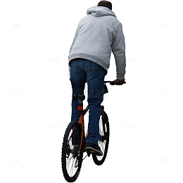 骑脚踏车的男生