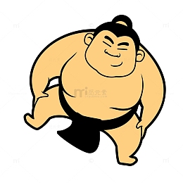 可爱卡通相扑人物
