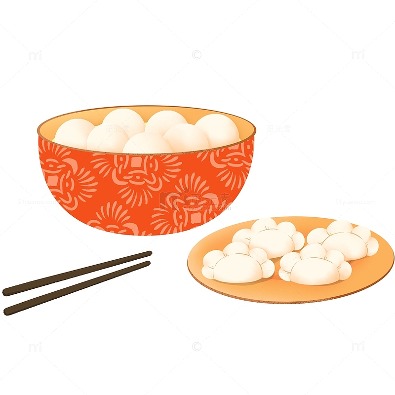 冬至美食汤圆饺子