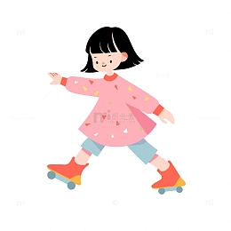 在滑冰的女孩子