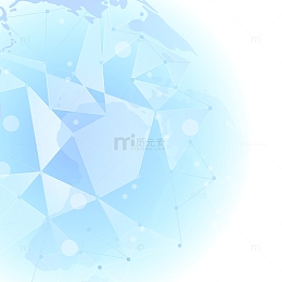 蓝色科技商务地球几何装饰矢量元素