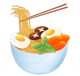 美食拉面面条插画元素