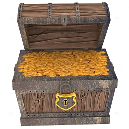 装满金币的宝箱