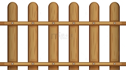 卡通木栅栏