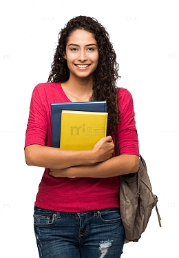 背着书包的女大学生