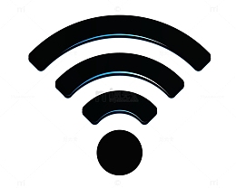 卡通创意黑色WiFi标志