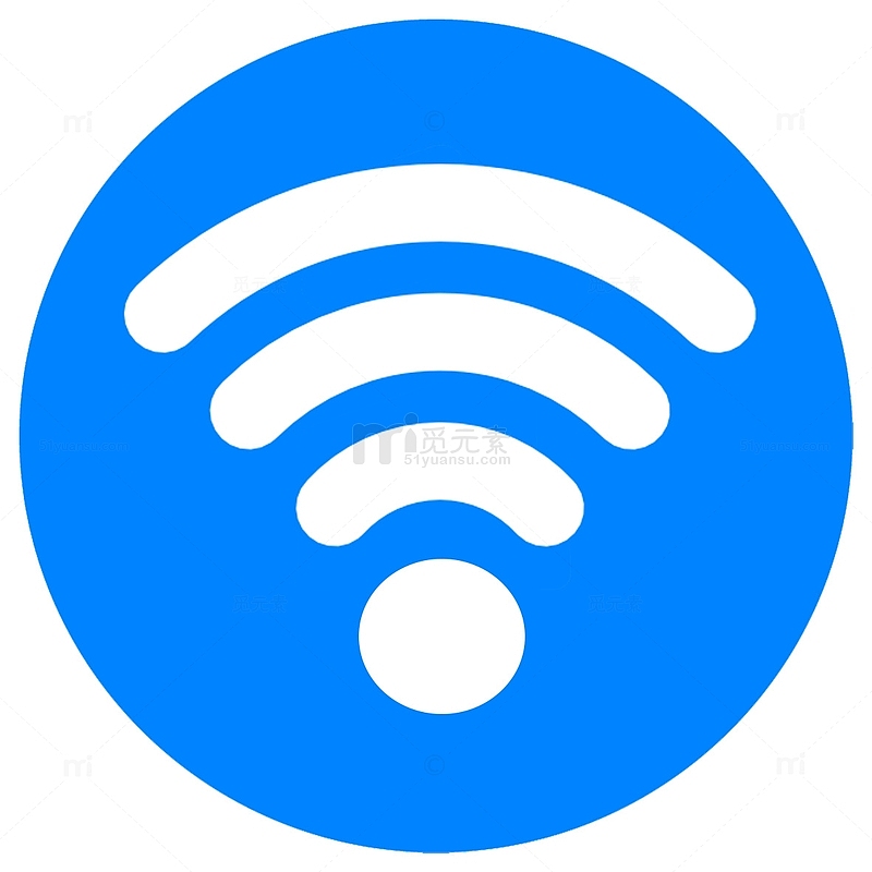 蓝底Wi-Fi图标