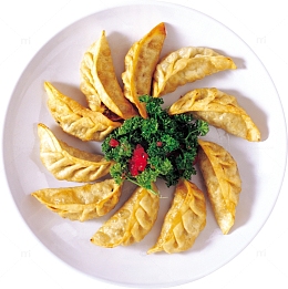 摆盘煎饺