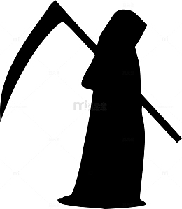 黑色万圣节死神剪影