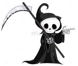卡通抗镰刀的死神