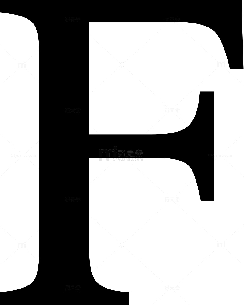 黑色大写字母F