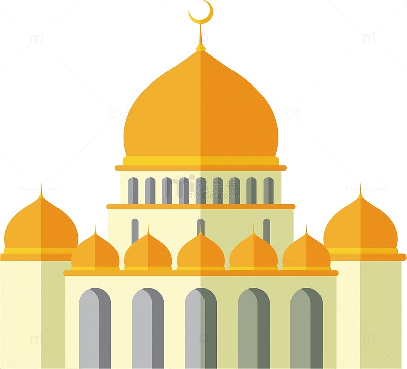 卡通清真寺建筑