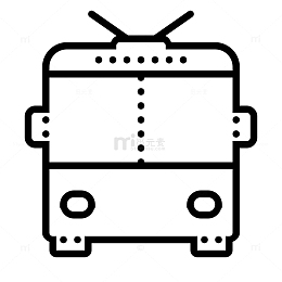 正面无轨电车图标