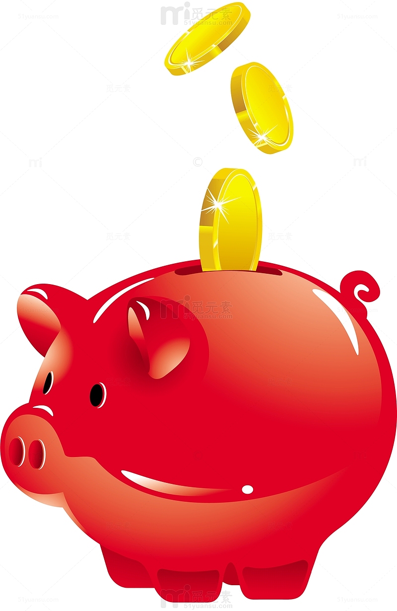 红色小猪存钱罐