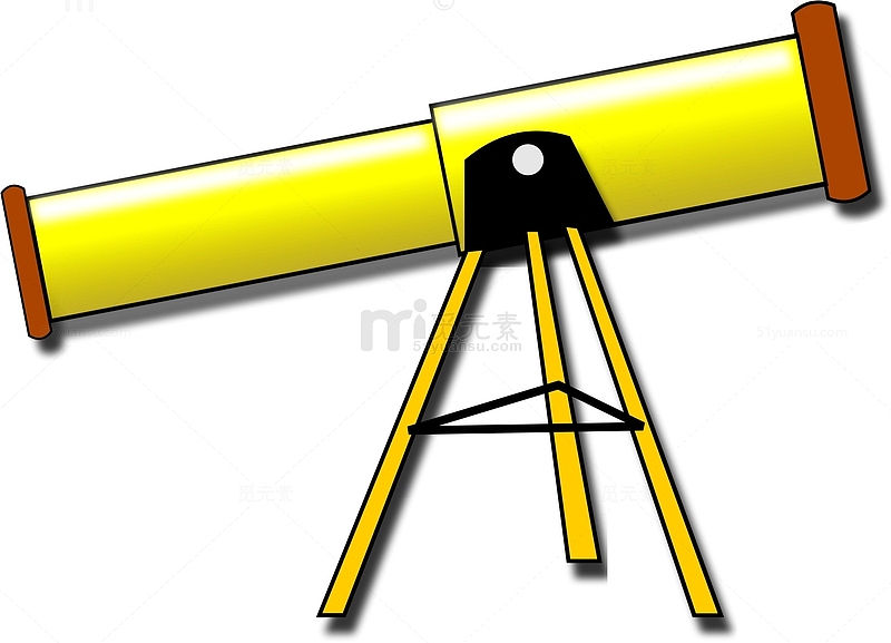 黄色卡通望远镜