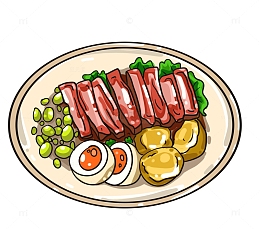 西餐牛排早餐