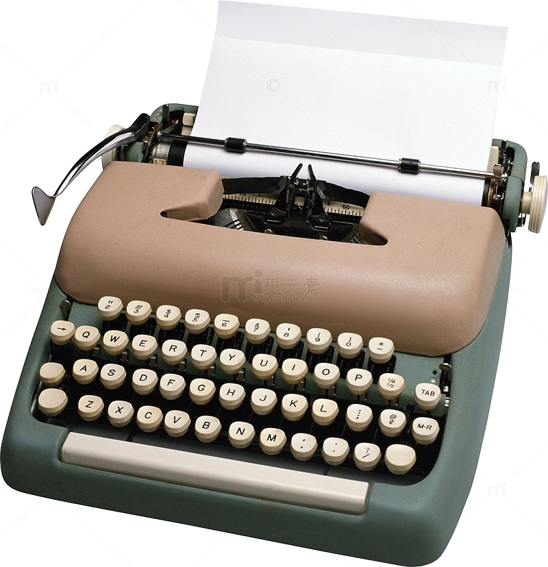绿色老式打字机