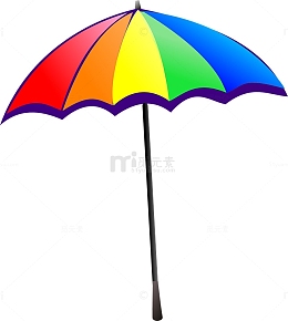 卡通彩色雨伞