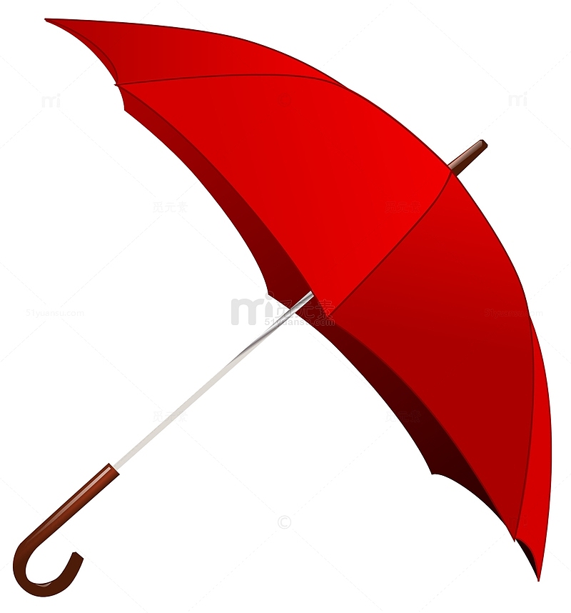 红色帆布雨伞