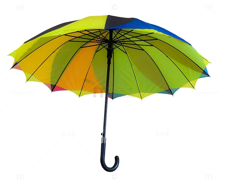 16骨拼色雨伞