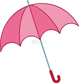 粉色卡通雨伞