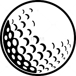 卡通高尔夫球图标