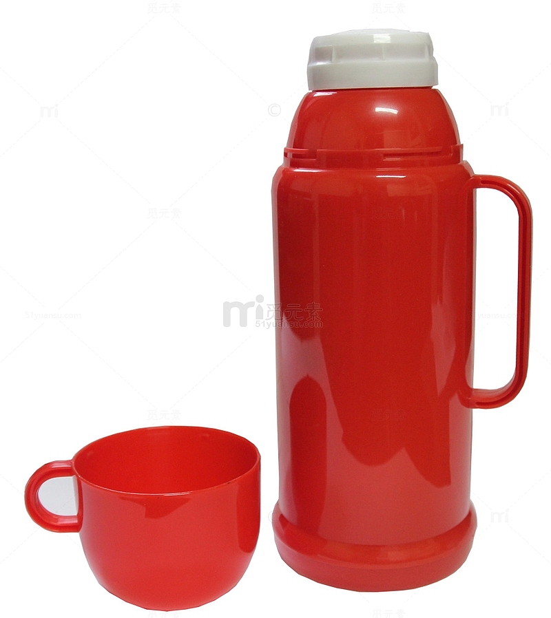 红色热水瓶