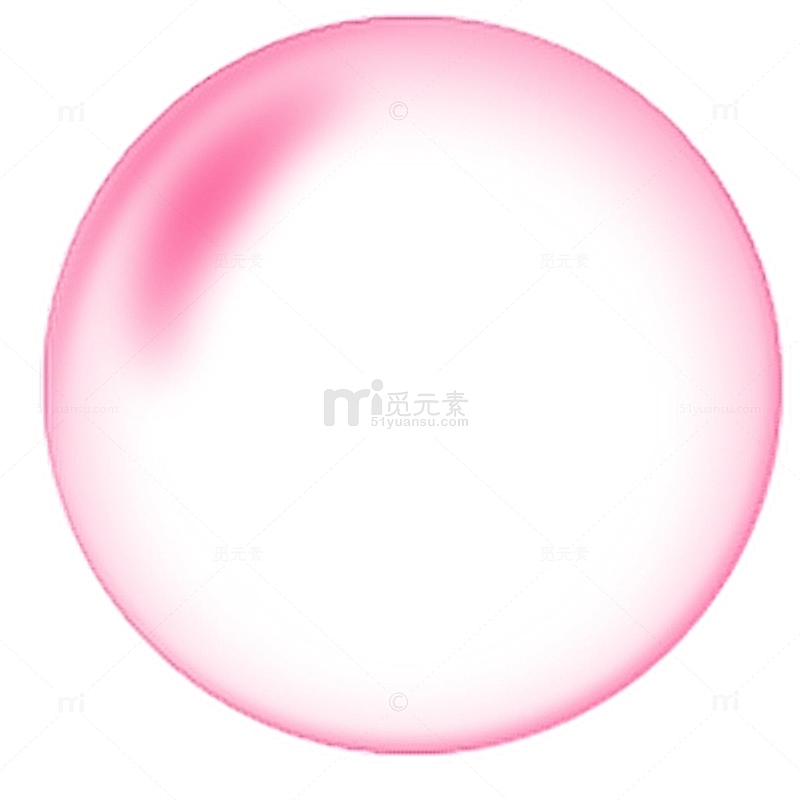 卡通粉色泡泡