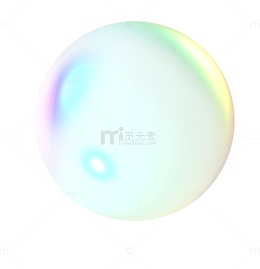 彩色渐变透明肥皂泡