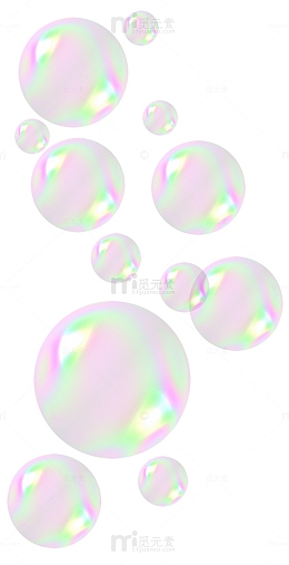 梦幻唯美彩色肥皂泡泡沫