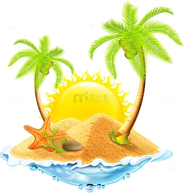 卡通海滩