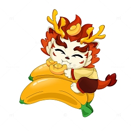 2024龙年蕉财进宝卡通小龙人