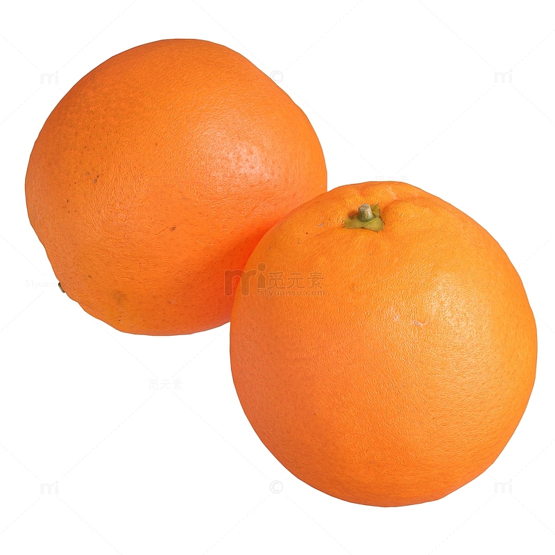 超写实水果橙子