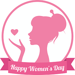 粉色38女神节标志