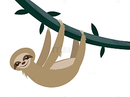 卡通树獭动物