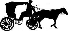 欧式马车剪影