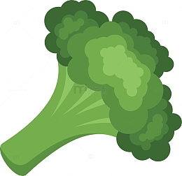 手绘卡通绿色蔬菜西兰花