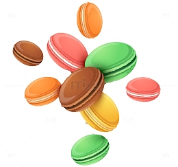 彩色马卡龙甜品甜点