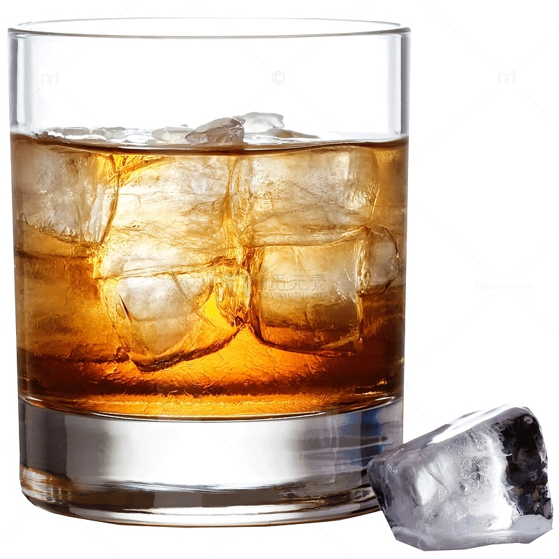 威士忌酒和冰块
