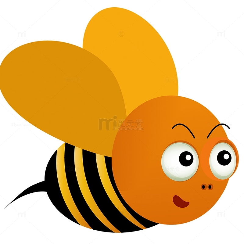 可爱的卡通小蜜蜂