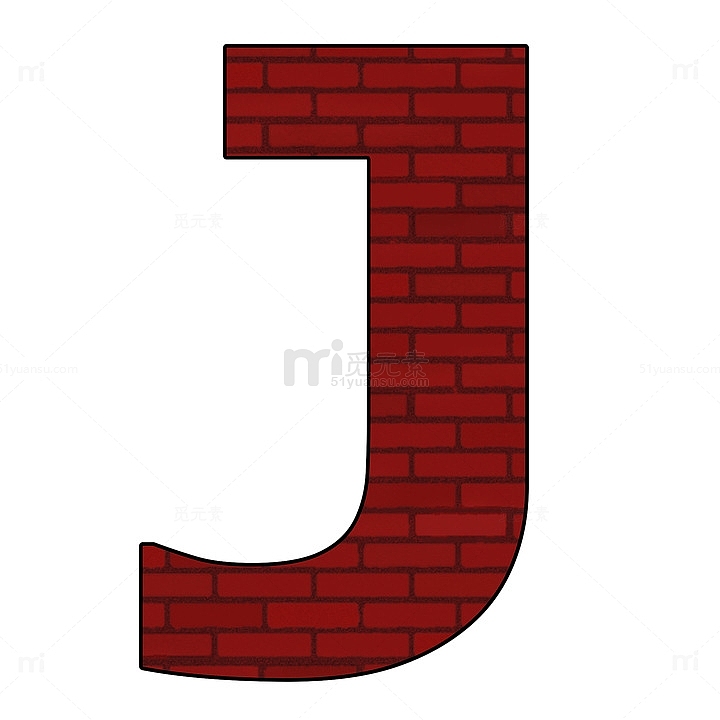 红色字母J