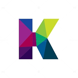 彩色字母K