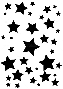 黑色卡通星星装饰