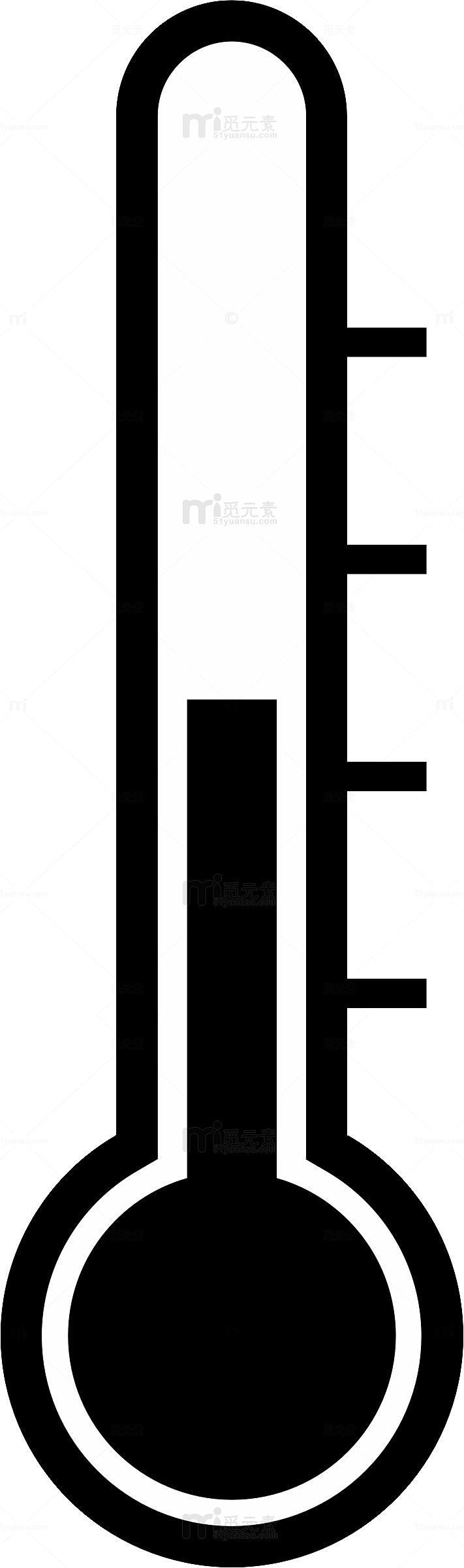 黑色温度计